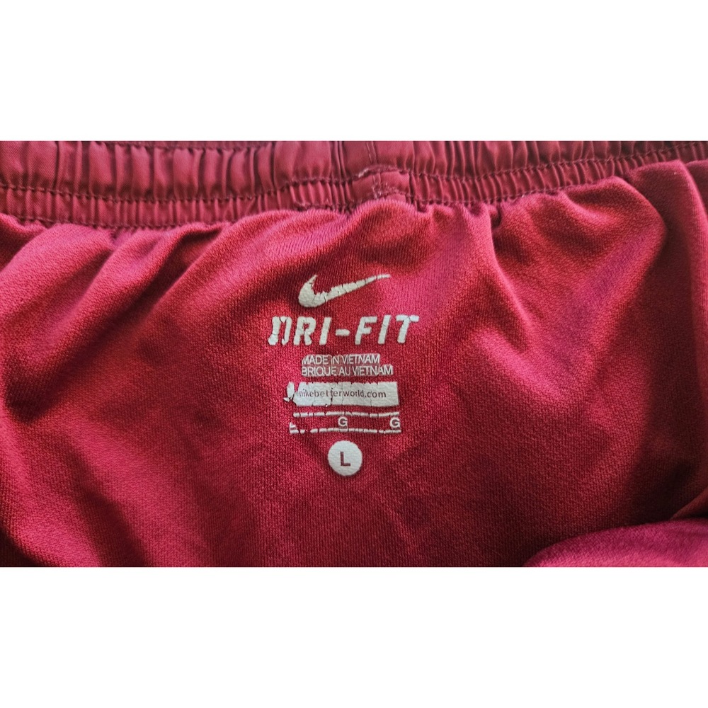 Nike Running Shorts Women Large Maroon Good Dri-FIT Tempo Mesh Athletic Workout - Picture 3 of 3